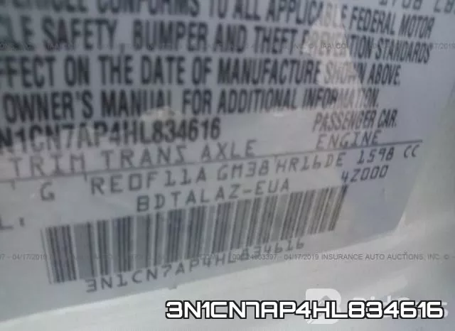 3N1CN7AP4HL834616 фото 10
