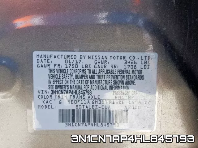 3N1CN7AP4HL845793 фото 2