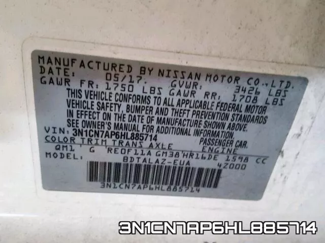 3N1CN7AP6HL885714 фото 2