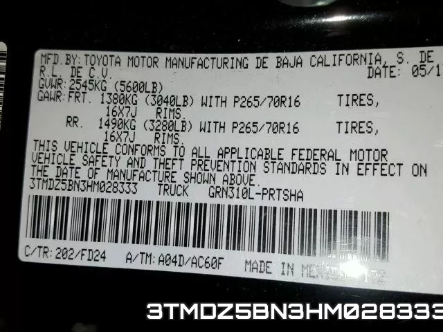 3TMDZ5BN3HM028333 фото 2