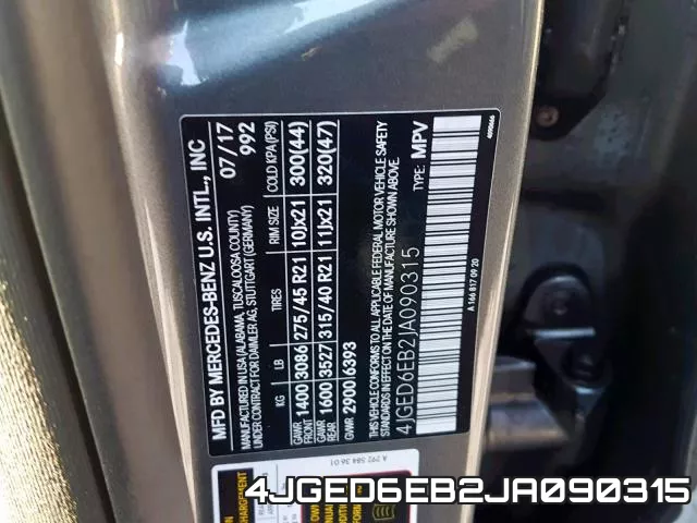 4JGED6EB2JA090315 фото 2