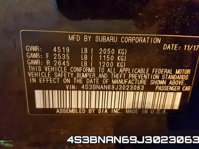 4S3BNAN69J3023063 фото 2