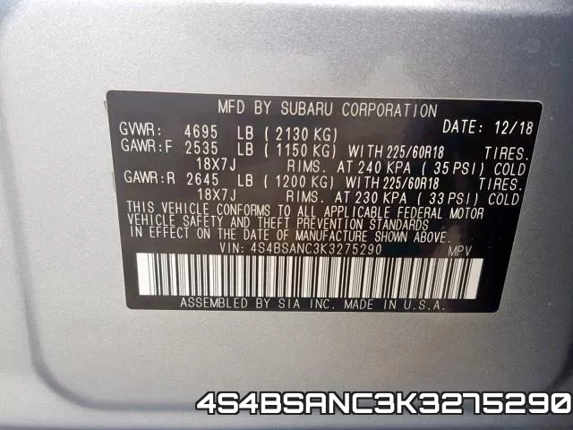 4S4BSANC3K3275290 фото 2