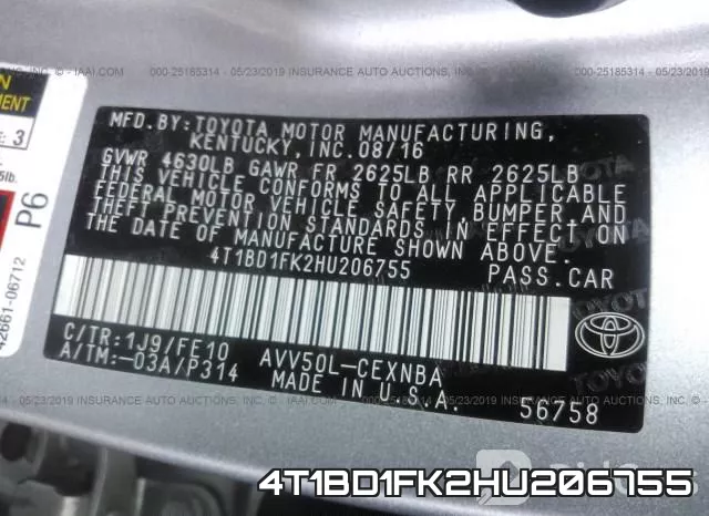 4T1BD1FK2HU206755 фото 10
