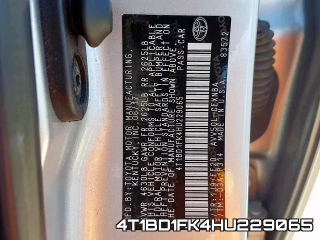 4T1BD1FK4HU229065 фото 2
