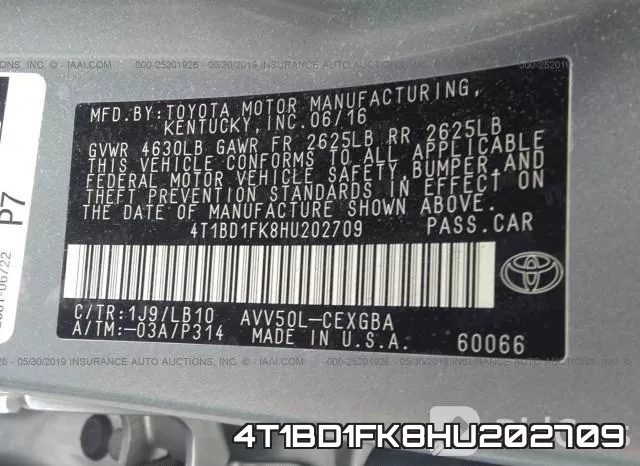 4T1BD1FK8HU202709 фото 10