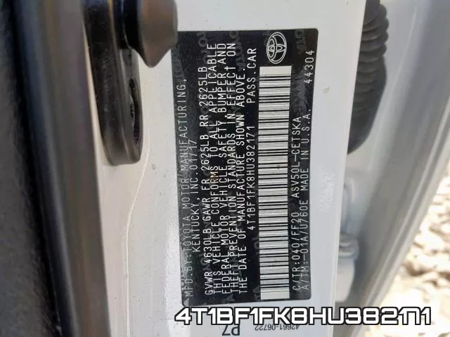 4T1BF1FK8HU382171 фото 2