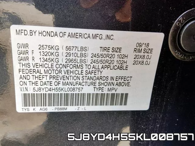 5J8YD4H55KL008757 фото 2