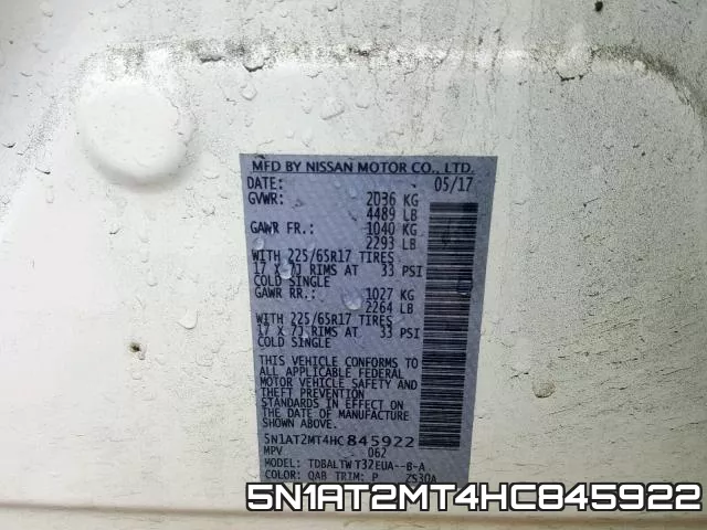 5N1AT2MT4HC845922 фото 2