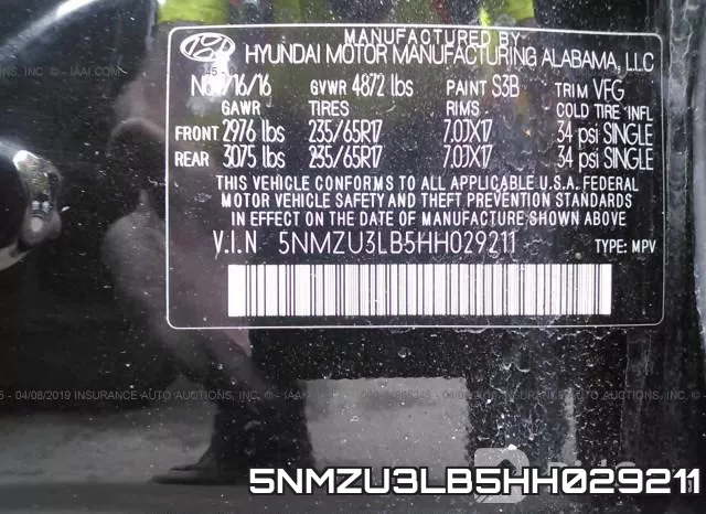 5NMZU3LB5HH029211 фото 10