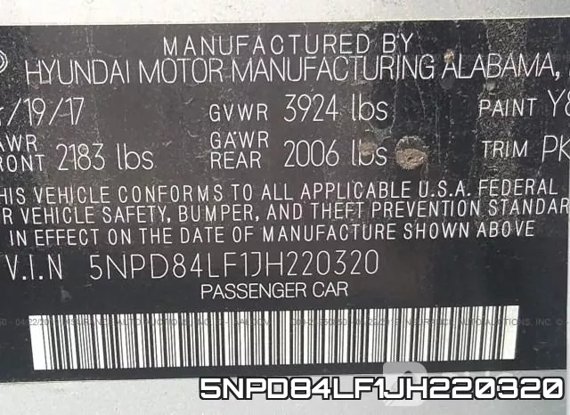 5NPD84LF1JH220320 фото 10
