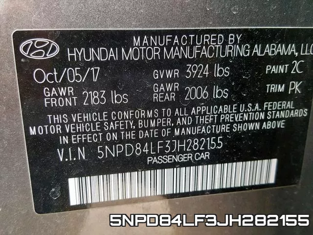 5NPD84LF3JH282155 фото 2