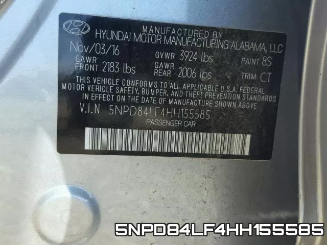 5NPD84LF4HH155585 фото 2