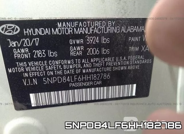 5NPD84LF6HH182786 фото 10