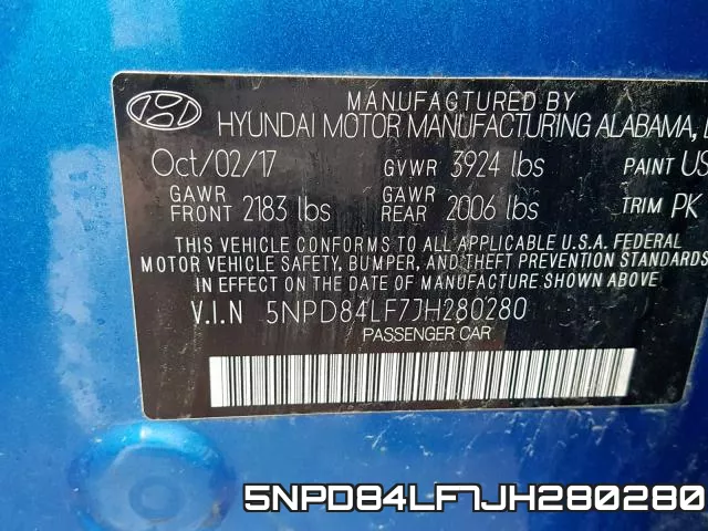 5NPD84LF7JH280280 фото 2