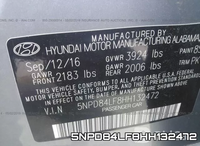 5NPD84LF8HH132472 фото 9