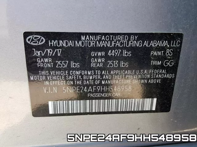 5NPE24AF9HH548958 фото 2