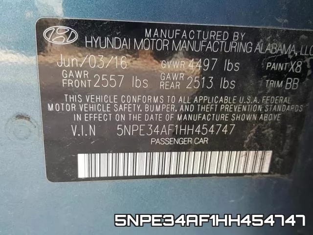 5NPE34AF1HH454747 фото 2