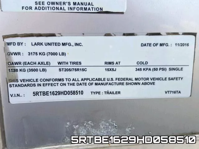 5RTBE1629HD058510 фото 2