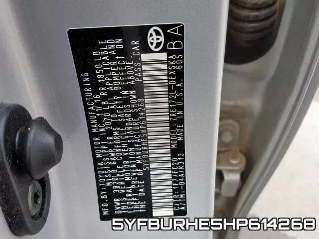 5YFBURHE5HP614268 фото 2