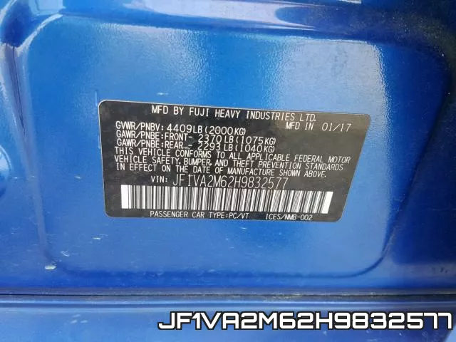 JF1VA2M62H9832577 фото 2