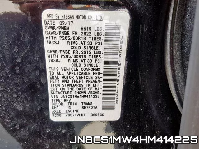 JN8CS1MW4HM414225 фото 2