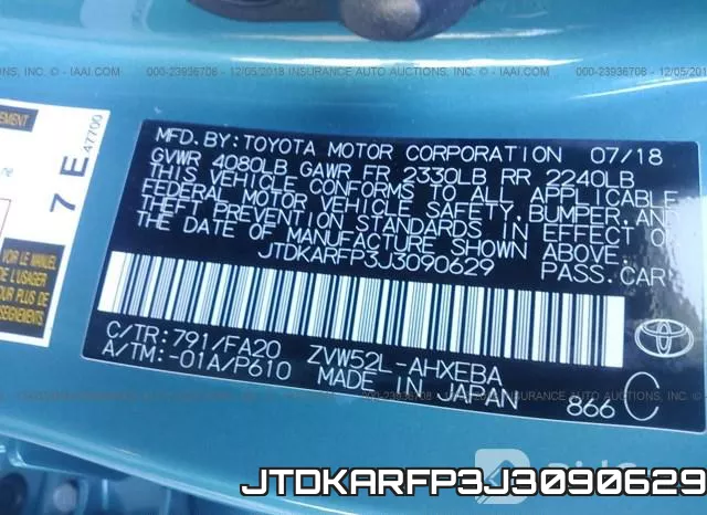JTDKARFP3J3090629 фото 10