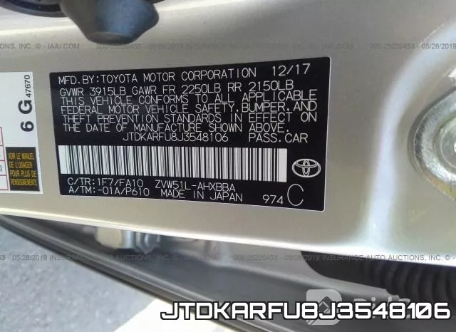 JTDKARFU8J3548106 фото 10