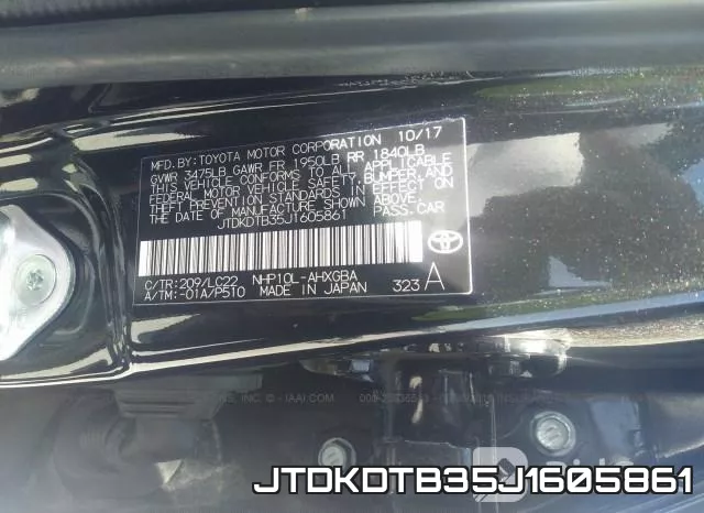 JTDKDTB35J1605861 фото 10