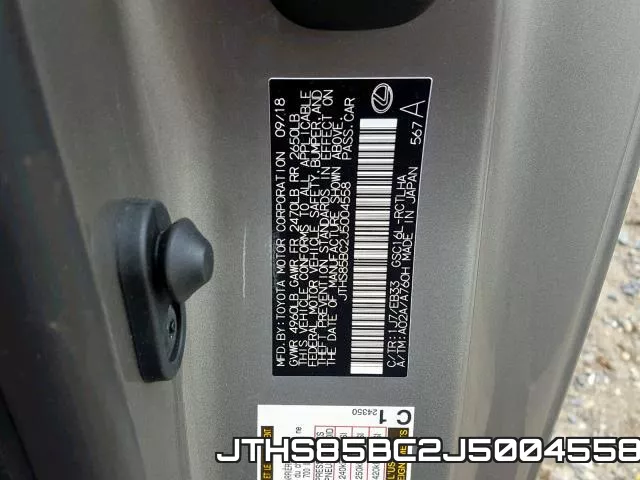 JTHS85BC2J5004558 фото 2