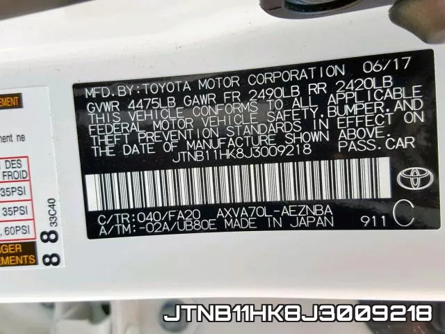 JTNB11HK8J3009218 фото 2