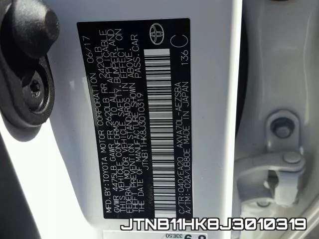 JTNB11HK8J3010319 фото 2