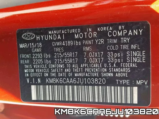 KM8K6CAA6JU103820 фото 2