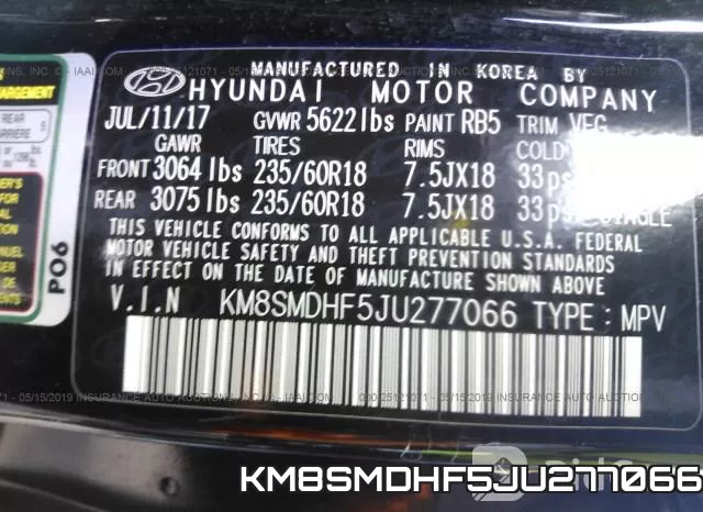 KM8SMDHF5JU277066 фото 10