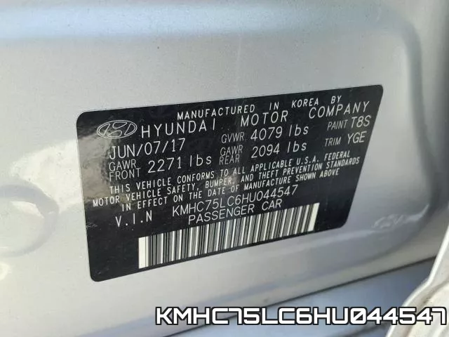 KMHC75LC6HU044547 фото 2