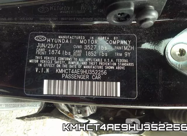 KMHCT4AE9HU352256 фото 9