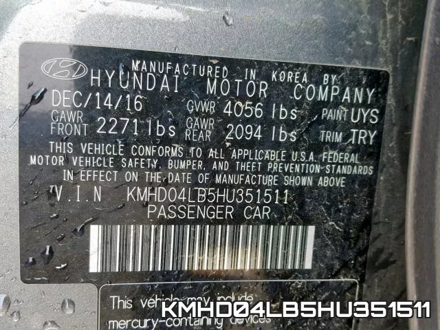 KMHD04LB5HU351511 фото 2