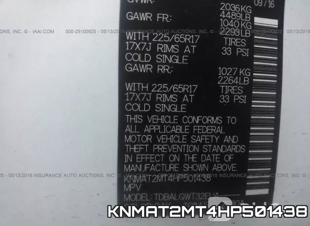 KNMAT2MT4HP501438 фото 10