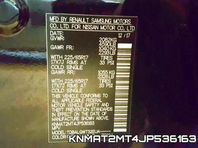 KNMAT2MT4JP536163 фото 2