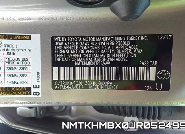 NMTKHMBX0JR052499 фото 10