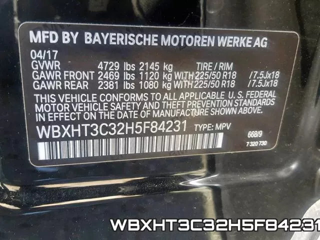 WBXHT3C32H5F84231 фото 2