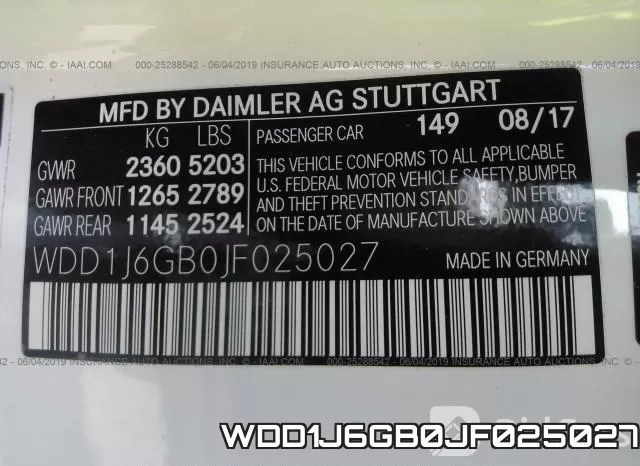 WDD1J6GB0JF025027 фото 10