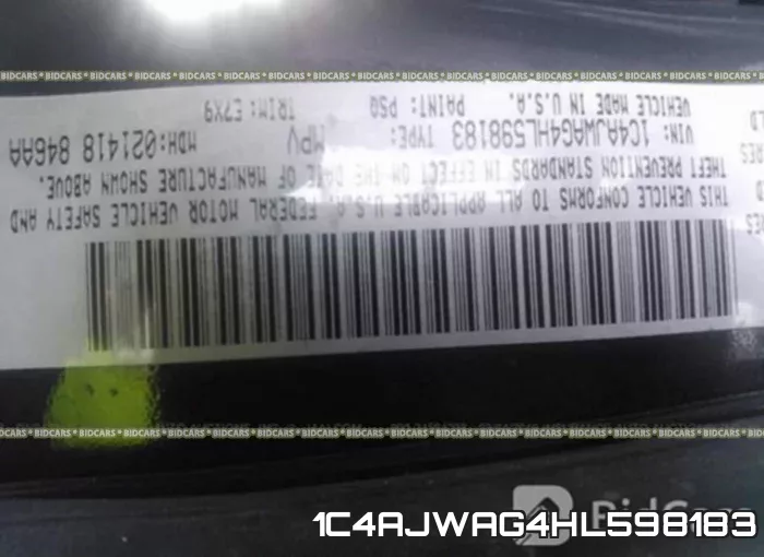 1C4AJWAG4HL598183 фото 10