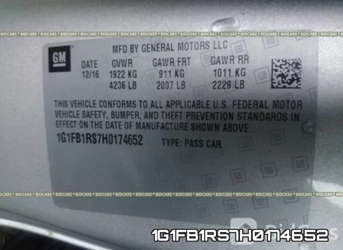 1G1FB1RS7H0174652 фото 10
