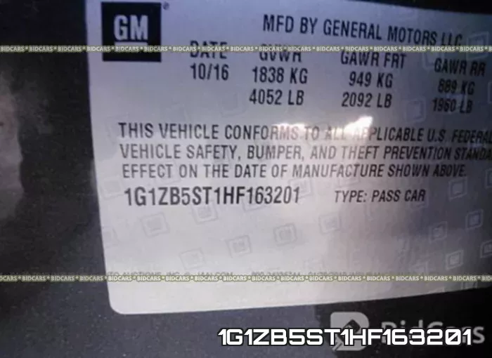 1G1ZB5ST1HF163201 фото 10