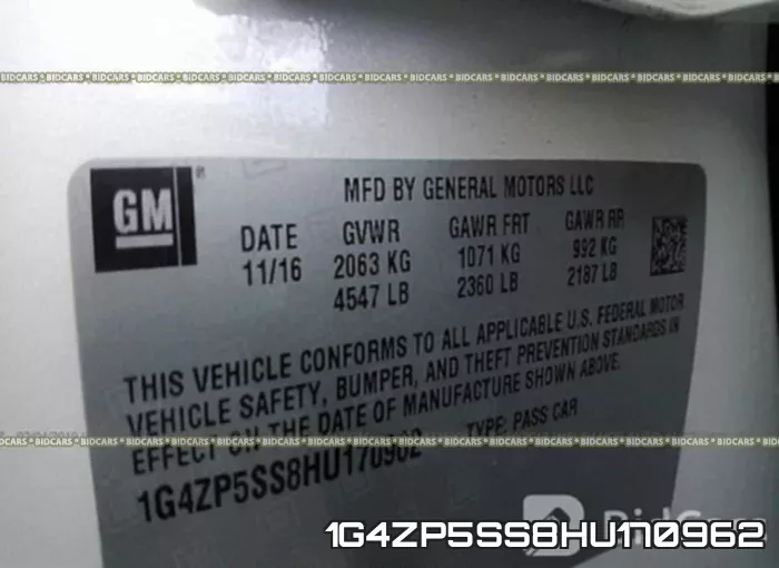 1G4ZP5SS8HU170962 фото 10
