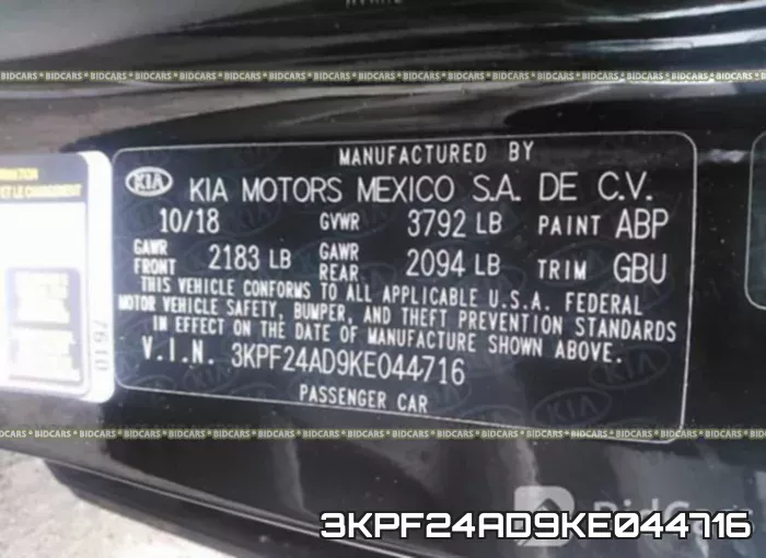 3KPF24AD9KE044716 фото 10