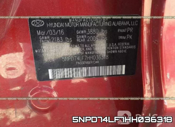 5NPD74LF7HH036318 фото 10