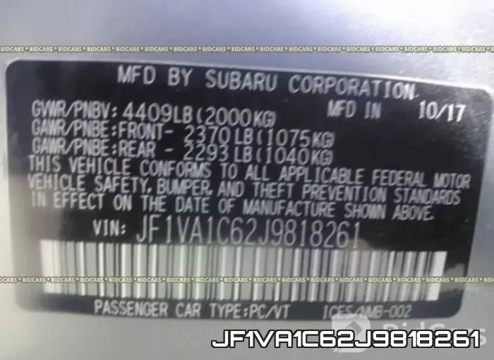JF1VA1C62J9818261 фото 10