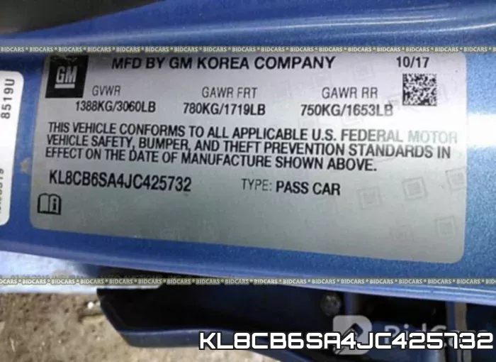 KL8CB6SA4JC425732 фото 10